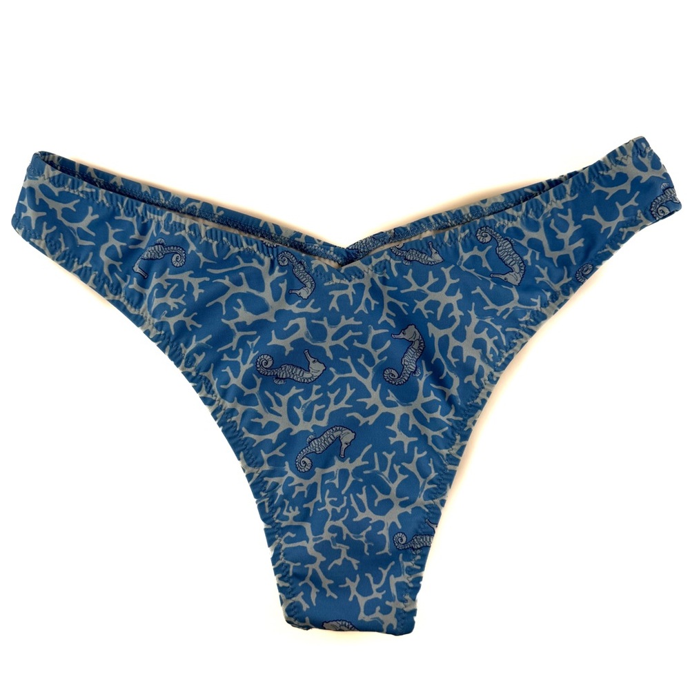 NWT Fisch Blue Reef Seahorse & Coral Toiny Bikini Bottoms - Picture 3 of 5